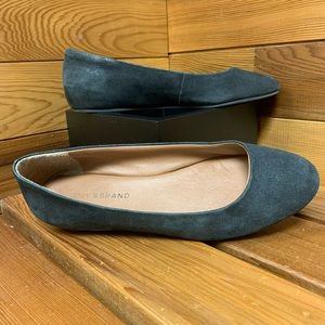 Lucky Brand Black Suede Leather Ballet Flats